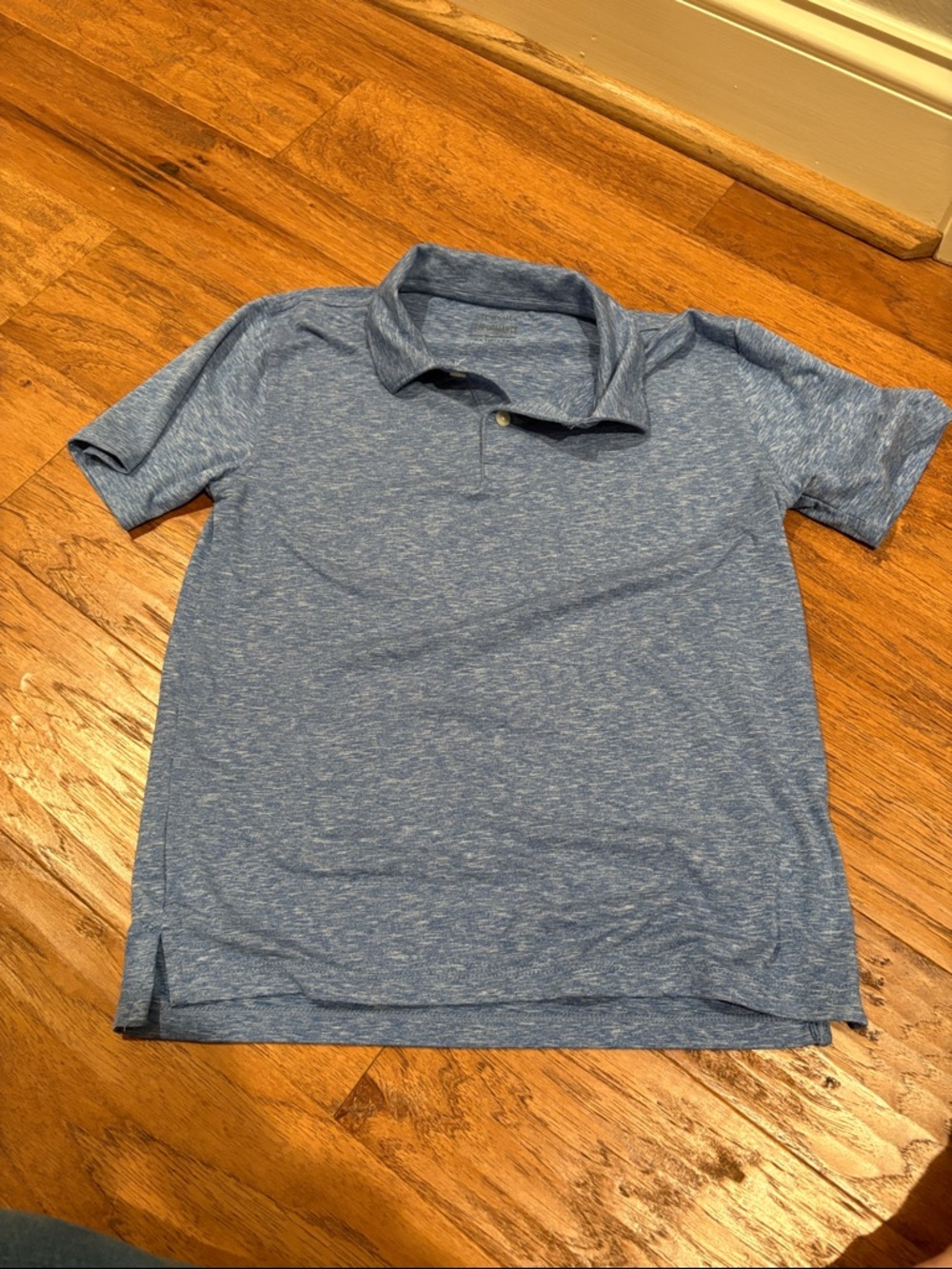 Crewcuts Heather Blue Short Sleeve Polo